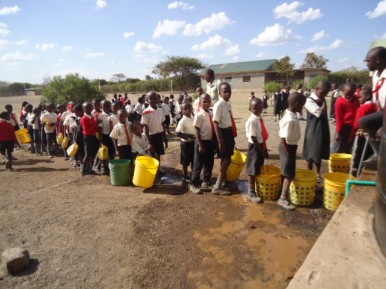 Miracle water at last flowing in our School. We are grateful to all our donors who made it possible.